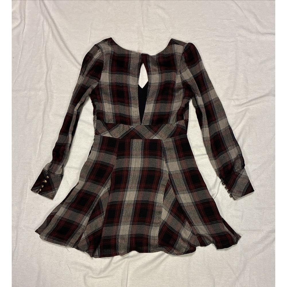 Free People Women's Dress 8 Plaid Teen Spirit Pretty Little Liars Aria Minidress - Picture 9 of 10